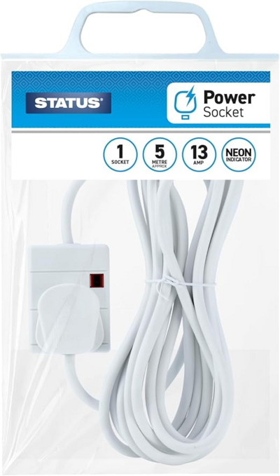 EXTENSION SOCKET 5M 1W