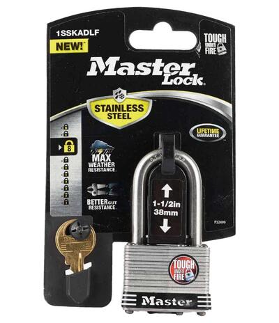  Master Lock Laminated Padlock  75mm 1 Each 1SSKADLFHC P32280: $70.70
