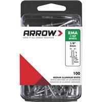  Arrow Medium Rivet  1/8x1/4 Inch  Aluminum  100 Pack  RMA1/8IP