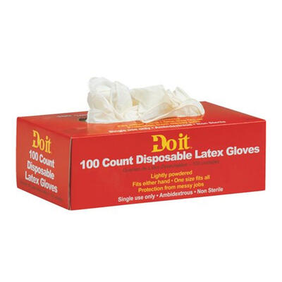 Do It Best Disposable Latex Gloves 100ct 1 Pair 643742