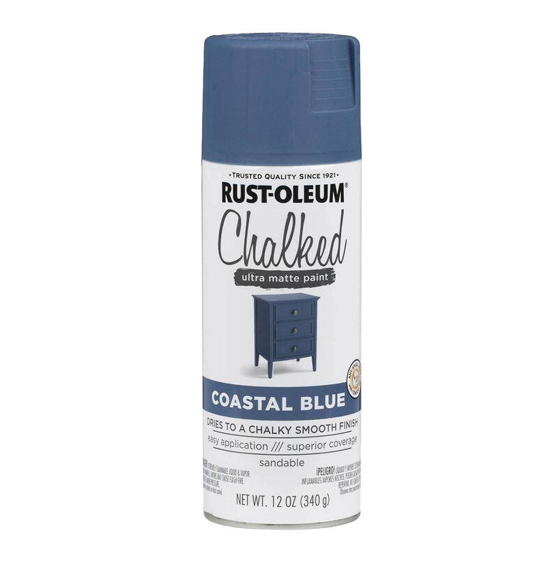 Rust-Oleum Chalked Ultra Matte Spray Paint 12oz Coastal Blue 1 Each 302598