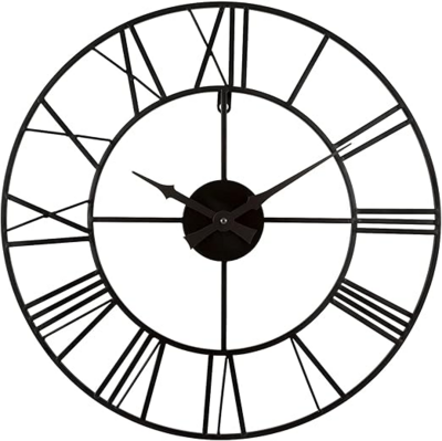 ANALOG SKELETON METAL CLOCK