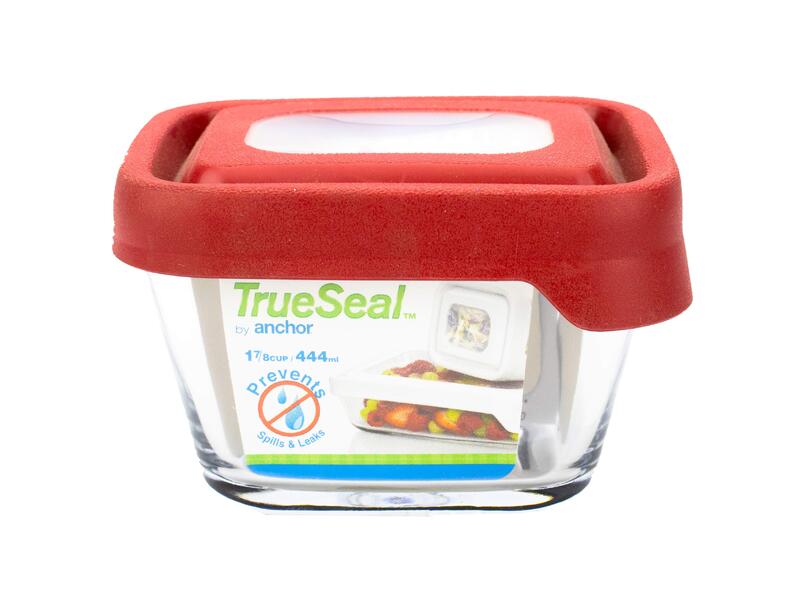 Anchor Truseal Glass Rectangular Storage Bowl With Lid 1-7/8 Cup 1 Each 91847