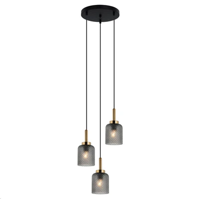 HANGING LAMP BLK /ANTIQ BRASS