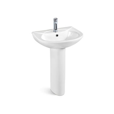 BASIN WITH PEDESESTAL WHT