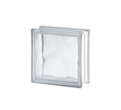  Glass Block Clear Wave  Matte White 1 Each BLSE122195