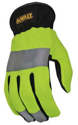  DeWalt Hi Visibility Leather Work Gloves Large 1 Each DPG870L