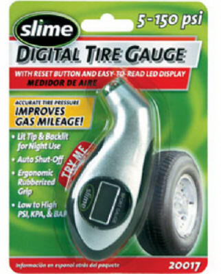  Slime Digital Tire Gauge 5-150 Psi  1 Each 20017
