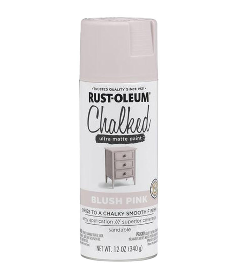 Rust-Oleum Chalked Ultra Matte Spray Paint 12oz Blush Pink 1 Each 302594