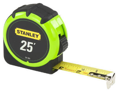 Stanley Measuring Tape Hi Visibility 25 Inch 1 Each 30-305J: $42.98