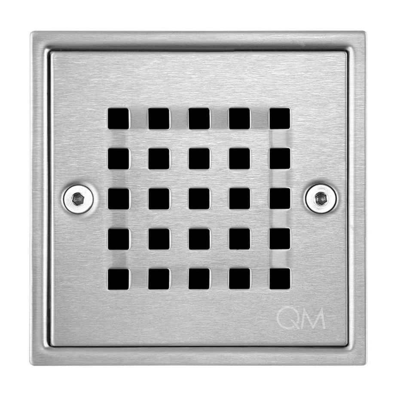 QM Bay Series  Center Drain 4x4 Inch  Polished  1 Each 38.100.03