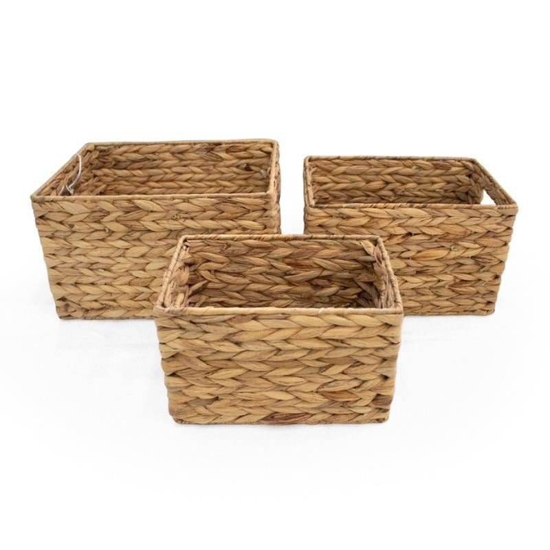 BASKET SET 3PC WATER HYACINTH