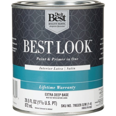 Best Look Semi Gloss Ltx IntPaint Extra Deep Base 1 Qt HW33W0803-14