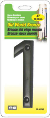  Hy-Ko House Number 1 4 Inch  Old World Bronze 1 Each BR-420WB/1