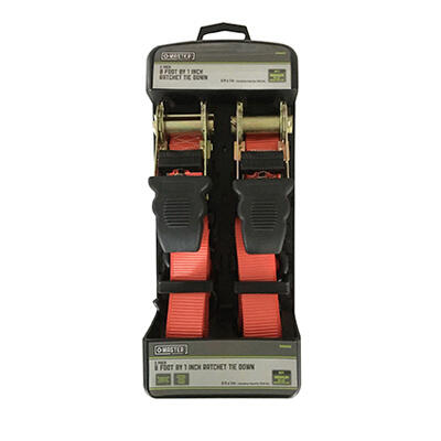  Master Mechanic Ratchet Tie Down 1 Inchx8 Foot  2 Pack  mm40