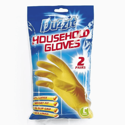 Duzzit Non Slip Household Gloves  Medium 2 Pack DZT1024A