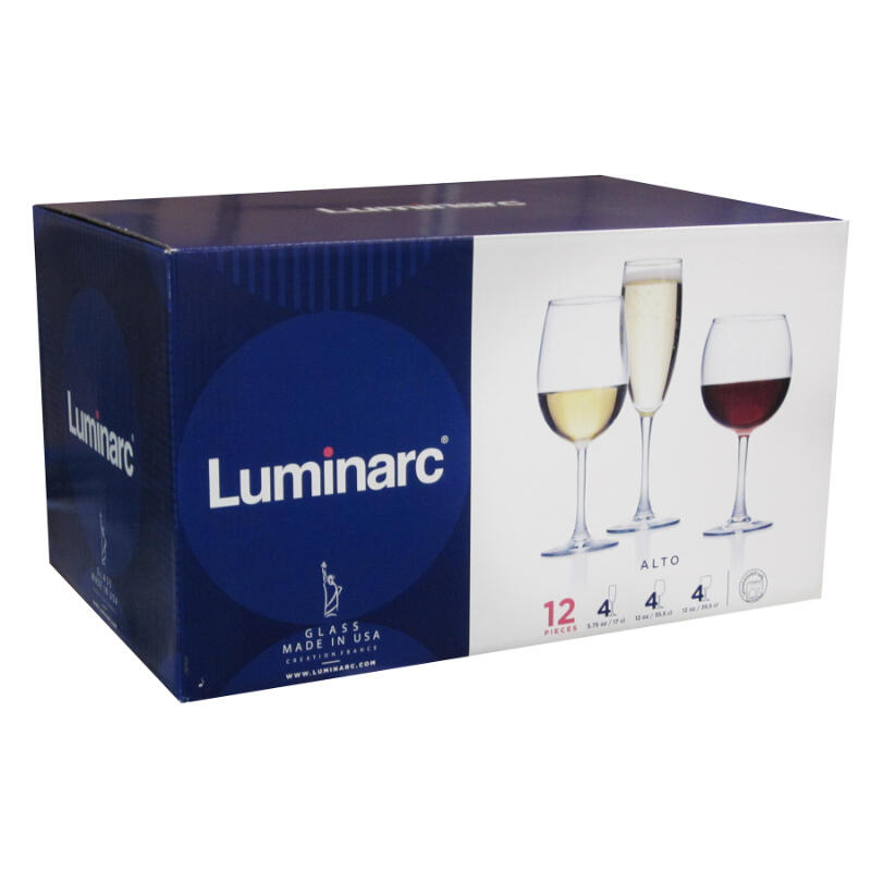  Luminarc White Wine Flute Glass 12 Piece 1 Set L7375