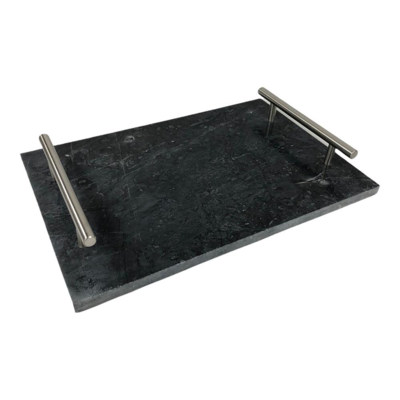 SERVING TRAY  RECT MARBLE