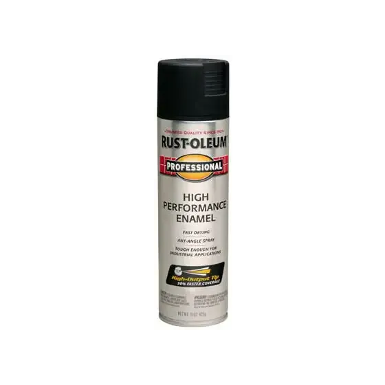 Rust-Oleum Professional Semi Gloss Enamel Spray Paint 15oz Black 1 Each 239107