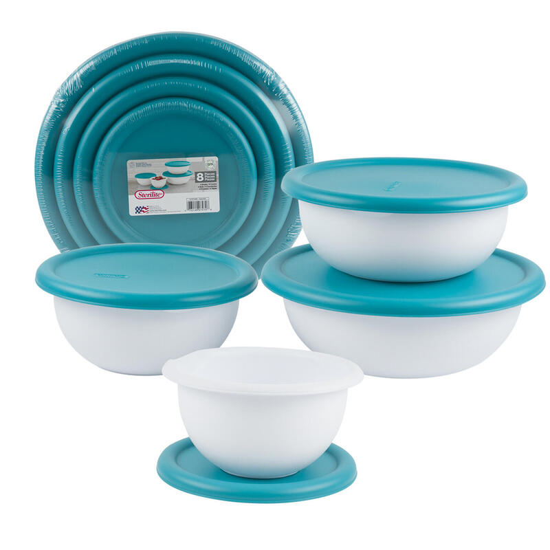 Sterilite Covered Bowl 8 Piece 1 Set  764-07479406 723-0747940