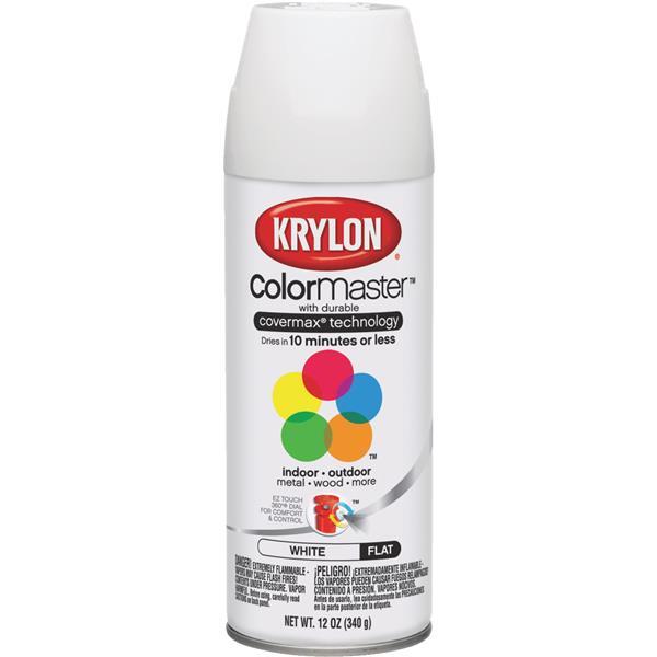 Krylon Colormaxx Flat Spray Paint 12oz White 1 Each K05150207 K05548007