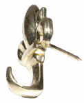  Hillman  Push Pin Hanger  Brass 3 Pack  122263