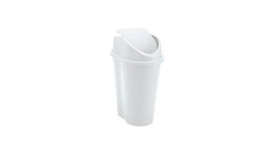  Trash Can Plastic Swing Lid 13.2 Gallon White 1 Each 766-7596