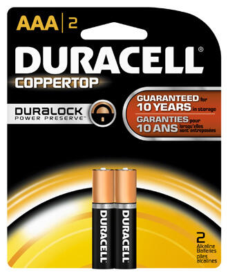  Duracell Battery  AAA 2 Pack  80283274 5004684
