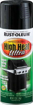 Rust-Oleum High Heat Semi Gloss Bbq Spray Paint 12oz Black 1 Each 241169