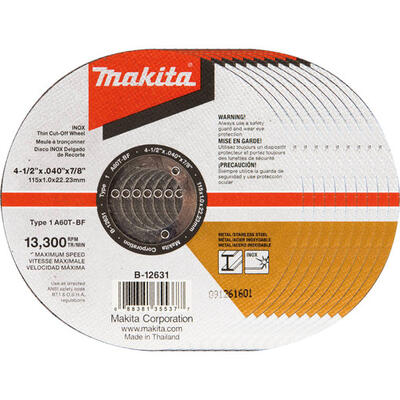 Makita Cut Off Wheel 4-1/2x1x22mm 1 Each B-12631: $5.45