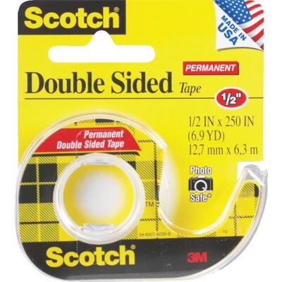 Scotch Double Sided Duct Tape 1/2x250 Inch 1 Roll 136