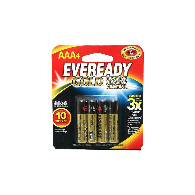  Eveready Gold Battery  AAA 4Pack  EPR09085 A92BP4