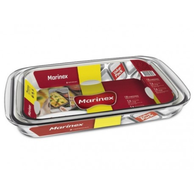 CASSEROLE RECT CLR  2PC SET