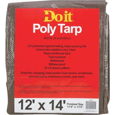  Do It Best  Medium Duty Poly Tarp 12x14 Foot  Brown And Green  1 Each 764388
