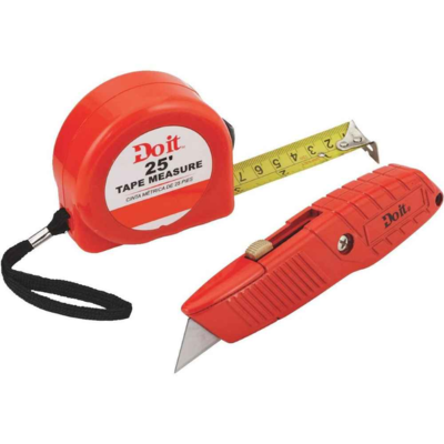  Do It Best Tape Measure and Utility Knife Tool Set 25 Foot 1 Each 302036