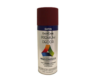Easy Care Premium Decor Satin Enamel Spray Paint 12oz Burgundy 1 Each PDS152-AER