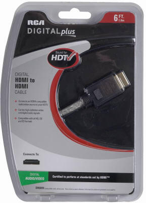  Rca Cable HDMI 6 Foot  White 1 Each DH6HHF