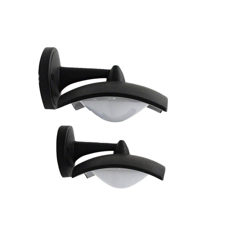 Designer Wall Lamp Outdoor LED 8W Black 1 Each 46 22060-2