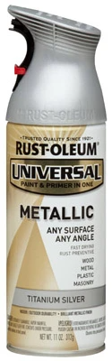 Rust-Oleum Universal Metallic Spray Paint 11 Oz Titanium Silver 1 Each 245220