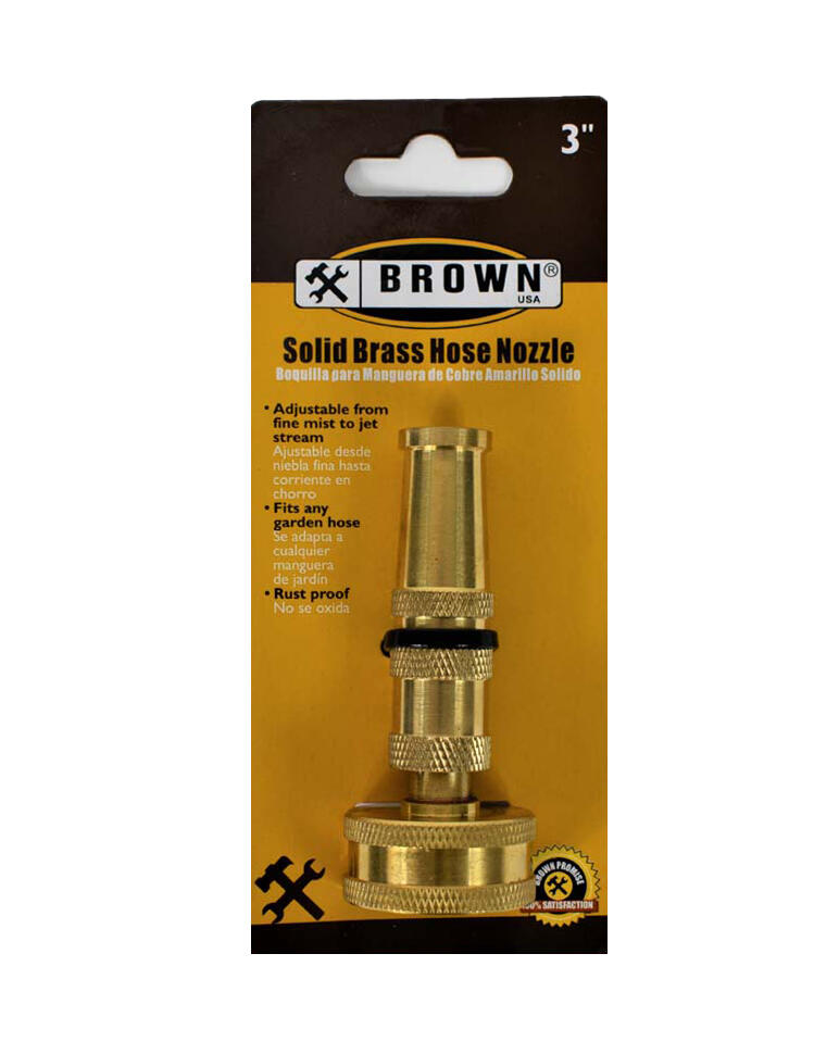Brown USA Nozzle Solid Brass 1 Each BRHS0300