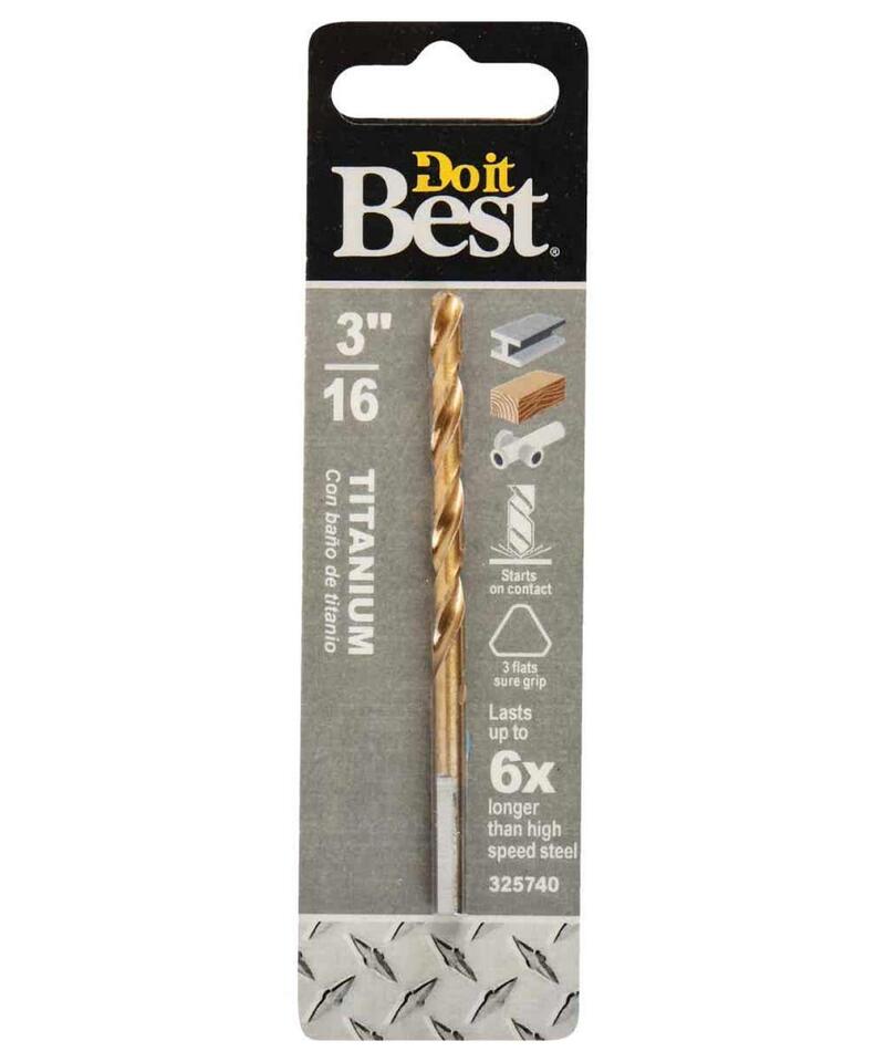  Do It Best  Titanium Drill Bit  3/16 Inch  1 Each 219031DB