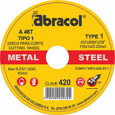 Abracol Cutting Disc Metal 4-1/2 Inch 1 Each NSABD2A0046049