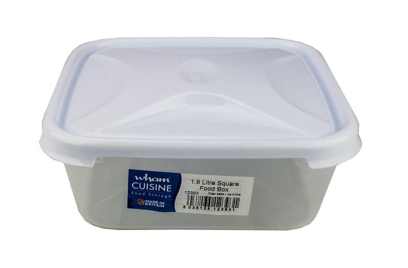 Wham Food Container Square 1.8 Liter White 1 Each 12393
