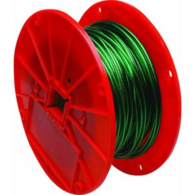  Campbell  Vinyl Coated Cable  1/16 Inchx250 Foot Green  1 Foot 7000197