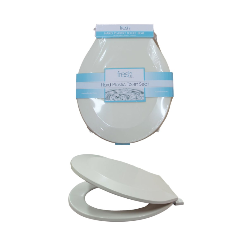 TOILET SEAT PLASTIC WHITE