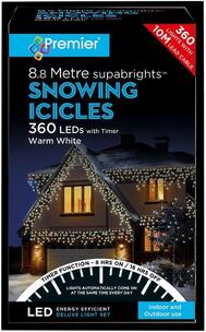  Premier  Snowing Icicles 360 LED 8.8 Metres Warm White  1 Box  LV162183WW: $230.01