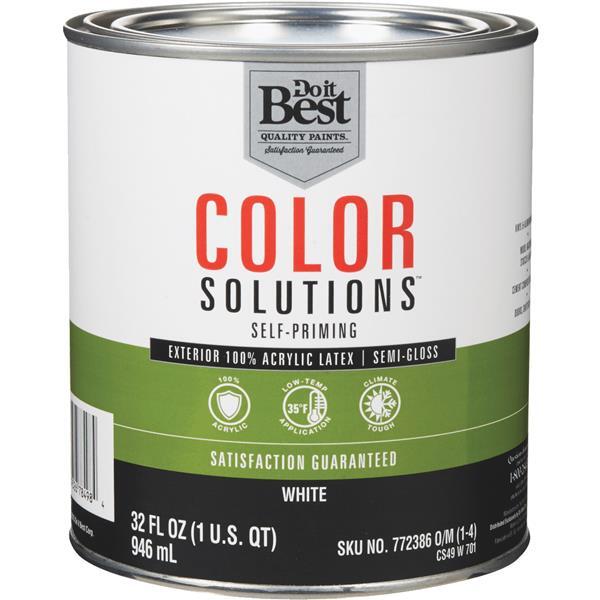 Color Solutions Semi Gloss Ltx S/Prime Ext Paint White 1 Each CS49W0701-44