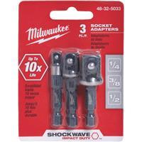 Milwaukee Shockwave Impact Shank Adapter 3 Piece 1/4 Inch 1 Each 48-32-5033