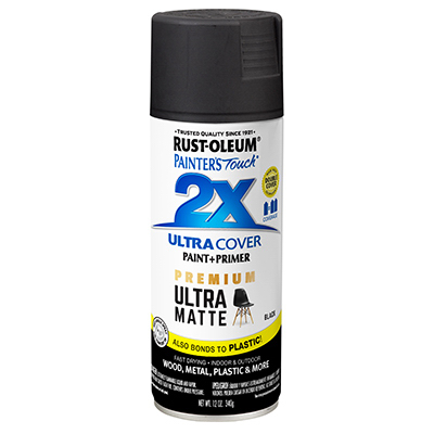 PT2X BLK MATTE SPRAY PAINT 12o