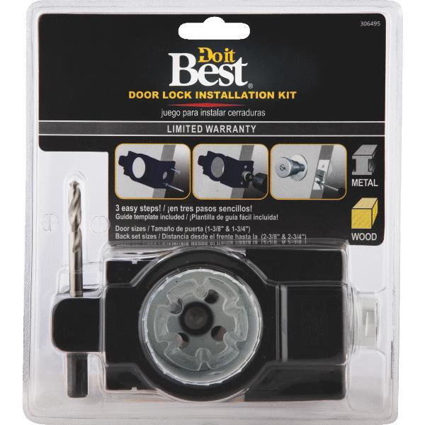  Do It Best Bi Metal Door Lock Installation Kit 1 Set 301661DB